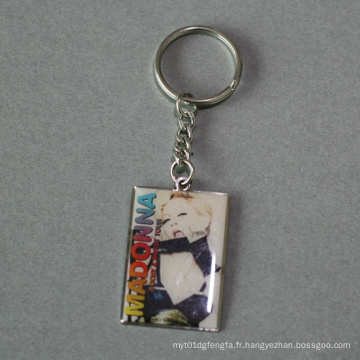 Offset imprimé Pin Key Chain, anneau clé personnalisé (GZHY-KC-013)